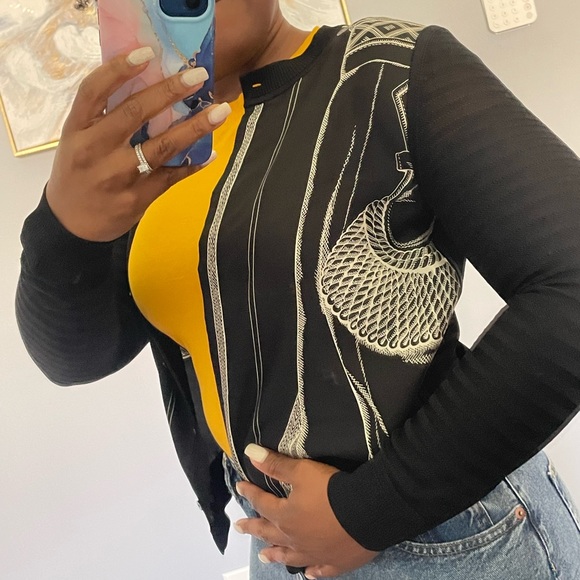 Hermes “Zoaves et Dragons Finesse” Long-sleeve cardigan Size 36 - Picture 4 of 12